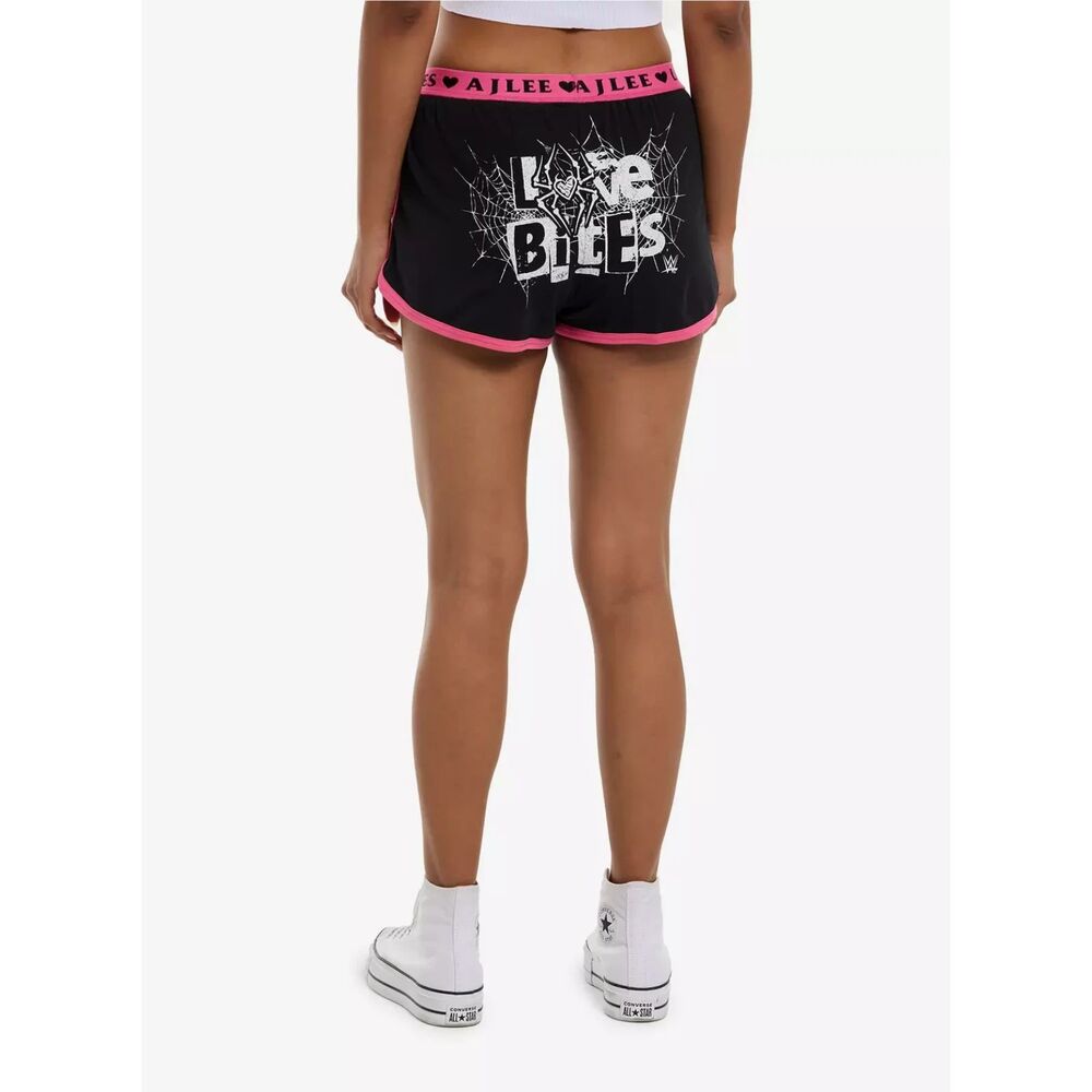 WWE AJ Lee Love Bites Girls Soft Shorts MED